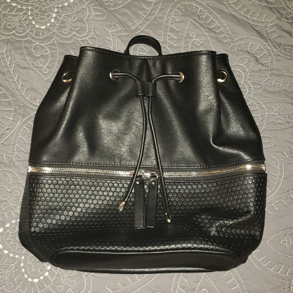 NWOT Neiman Marcus Faux Leather Backpack